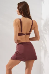 Pierre Cardin Toffee Fra Slit Detailed Skirt Set Triangle Bikini Set Useful with Adjustable Thick Straps - Image 2