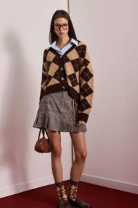 DeFacto Pilise Checkered Normal Waist Mini Skirt