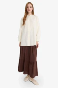 DeFacto A Cut Viscose Maxi Skirt - Image 2