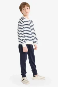 DeFacto Boy's Navy Blue Elastic Waist Pocket Jogger School Sweatpants R5970a624au - Image 5