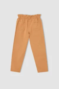 DeFacto Girl's Slouchy Fit Paperbag Waist Fit Jean Trousers - Image 3
