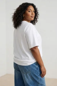 Trendyol Curve White-Gray-Navy Blue 3 Sets Paket Plus Size T-Shirt - Image 14
