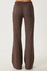 Happiness İstanbul Women's Brown Comfortable Corduroy Knitted Blouse and Trousers Set - Image 12
