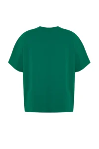 Trendyol Curve Green Wide Pattern Crew Neck Printed 100% Cotton Knitting T-Shirt - Image 8