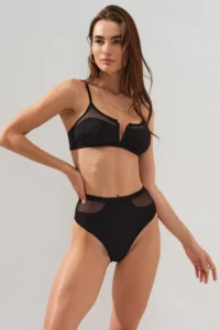 Pierre Cardin Polina Strappy V Tulle Bikini Tulle Black New Season Rl231244 - Image 4