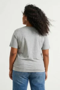 Trendyol Curve White-Gray-Navy Blue 3 Sets Paket Plus Size T-Shirt - Image 5