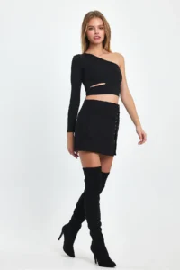 Ceylen Rope with accessories Suede Skirt - Image 5