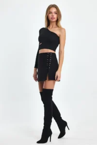 Ceylen Rope with accessories Suede Skirt - Image 6