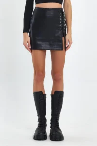 Ceylen Rope with accessories Leather Skirt
