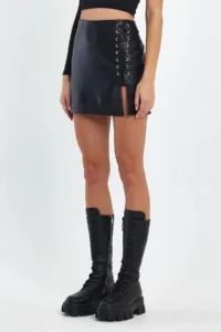 Ceylen Rope with accessories Leather Skirt - Image 3