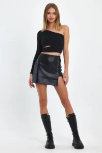 Ceylen Rope with accessories Leather Skirt - Image 7