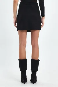 Ceylen Double slit Suede Skirt - Image 8