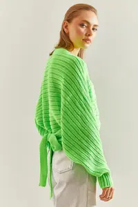 Bianco Lucci Women Braided tied up Knitwear Cardigan NGO162