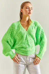 Bianco Lucci Women Braided tied up Knitwear Cardigan NGO162 - Image 3
