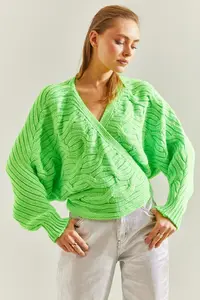 Bianco Lucci Women Braided tied up Knitwear Cardigan NGO162 - Image 4