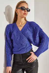 Bianco Lucci Women Braided tied up Knitwear Cardigan NGO162