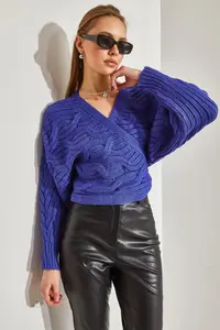 Bianco Lucci Women Braided tied up Knitwear Cardigan NGO162 - Image 2