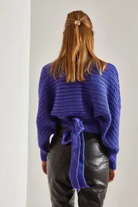 Bianco Lucci Women Braided tied up Knitwear Cardigan NGO162 - Image 5