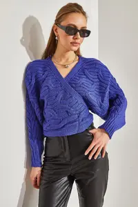 Bianco Lucci Women Braided tied up Knitwear Cardigan NGO162 - Image 6