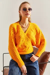 Bianco Lucci Women Braided tied up Knitwear Cardigan NGO162 - Image 2
