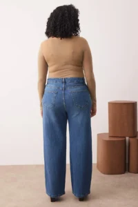 Trendyol Curve Mavi High Waist Wide Leg Plus Size Wide Leg jeans - Image 4