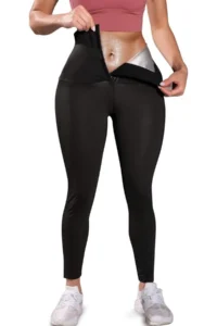 MİSTİRİK Sauna-Leggings Model Fat Burning Slimming Slimming Two Sizes High Waist Sauna Thermal Leggings with Agraffiti