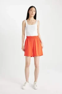 DeFacto Paperbag High Waist Wide Leg Belmando Shorts