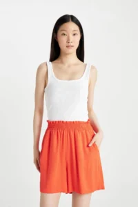 DeFacto Paperbag High Waist Wide Leg Belmando Shorts - Image 3