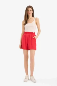 DeFacto Paperbag High Waist Wide Leg Belmando Shorts