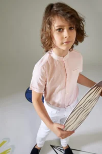 DeFacto Boys' linen look Short Sleeve Shirt - Image 2