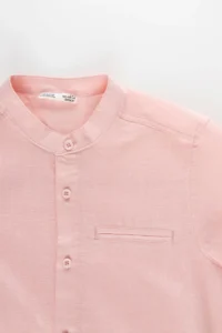 DeFacto Boys' linen look Short Sleeve Shirt - Image 5