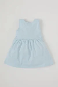 DeFacto Baby Girl Unicorn Printed Sleeveless Cotton Knitted Dress - Image 2