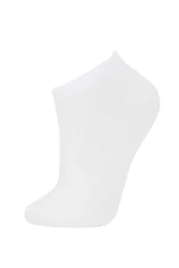 DeFacto Women Basic Plain 3-pack Cotton Slippers Socks - Image 2