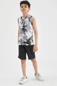 DeFacto Boys' Basic Bermuda Shorts