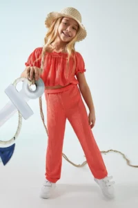 DeFacto Girls' Paperbag Fit Pants