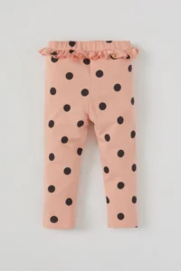 DeFacto Baby Girl Polka Dot Patterned Ruffle Detailed Cotton Sweatpants - Image 2