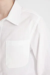 DeFacto Boys' Back to School Oxford Long Sleeve Shirt - Image 4