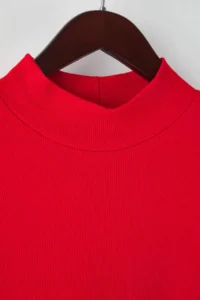 Trendyol Curve Red Dog collar bodycone/Ribbed Knitting Plus Size Blouse - Image 6
