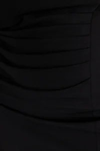 Trendyol Curve Black Body-Fitting Gathering Detailed Knitting Plus Size Dress - Image 3