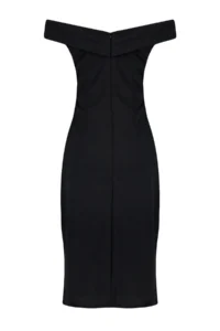 Trendyol Curve Black Body-Fitting Gathering Detailed Knitting Plus Size Dress - Image 8
