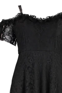 Trendyol Curve Black Sleeveless A-Cut/Life Lace LONG Evening Gown/Graduation/Engagement/Evening Dress - Image 7