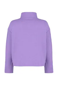 Trendyol Curve Purple Thessaloniki/Knitwear look Zippered Collar Regular/Normal Pattern Knitting Sweatshirt - Image 6