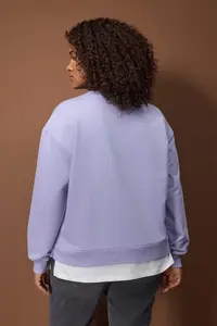 Trendyol Curve Lilac Thin Knitting Plus Size Sweatshirt - Image 4