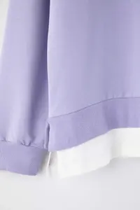 Trendyol Curve Lilac Thin Knitting Plus Size Sweatshirt - Image 7