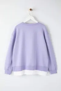 Trendyol Curve Lilac Thin Knitting Plus Size Sweatshirt - Image 8