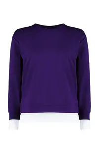 Trendyol Curve Purple Thin Knitting Plus Size Sweatshirt with T-Shirt Bottom Look - Image 7