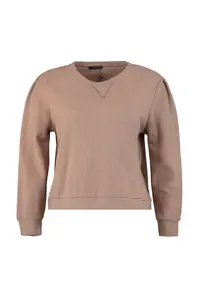 Trendyol Curve Stone Crew Neck Thessaloniki Thin Knitting Plus Size Sweatshirt - Image 5