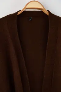 Trendyol Curve Brown Oversized/Bol Cut Knitwear Cardigan - Image 10