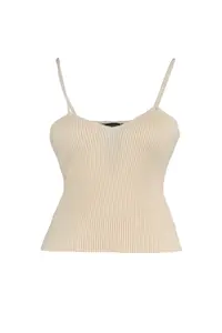 Trendyol Curve Beige V-neck Binding Detailed Thin Knitwear Cardigan&Tank Top Set - Image 10