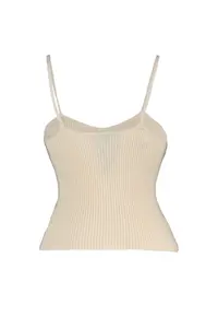 Trendyol Curve Beige V-neck Binding Detailed Thin Knitwear Cardigan&Tank Top Set - Image 11